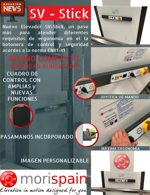SV STICK, nuevo modelo de elevador vertical